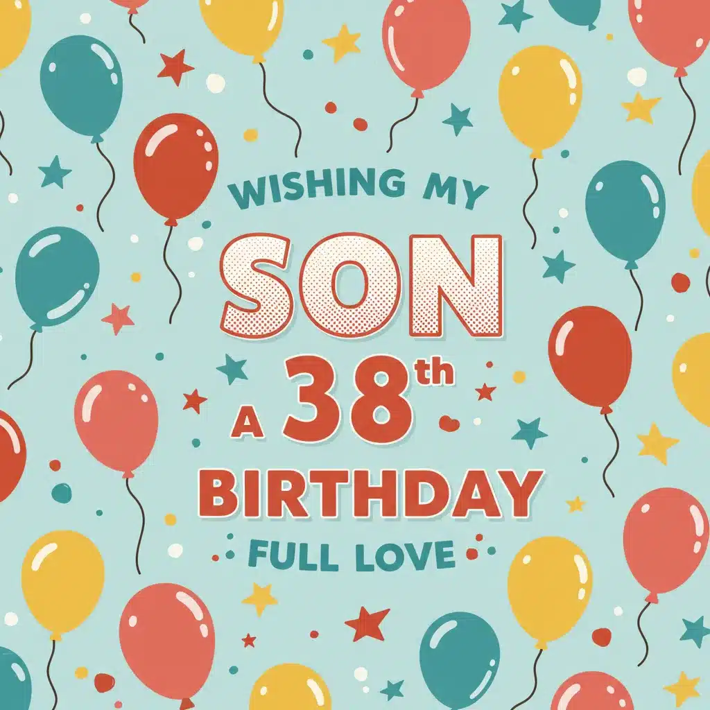 38th Birthday Wishes for Son