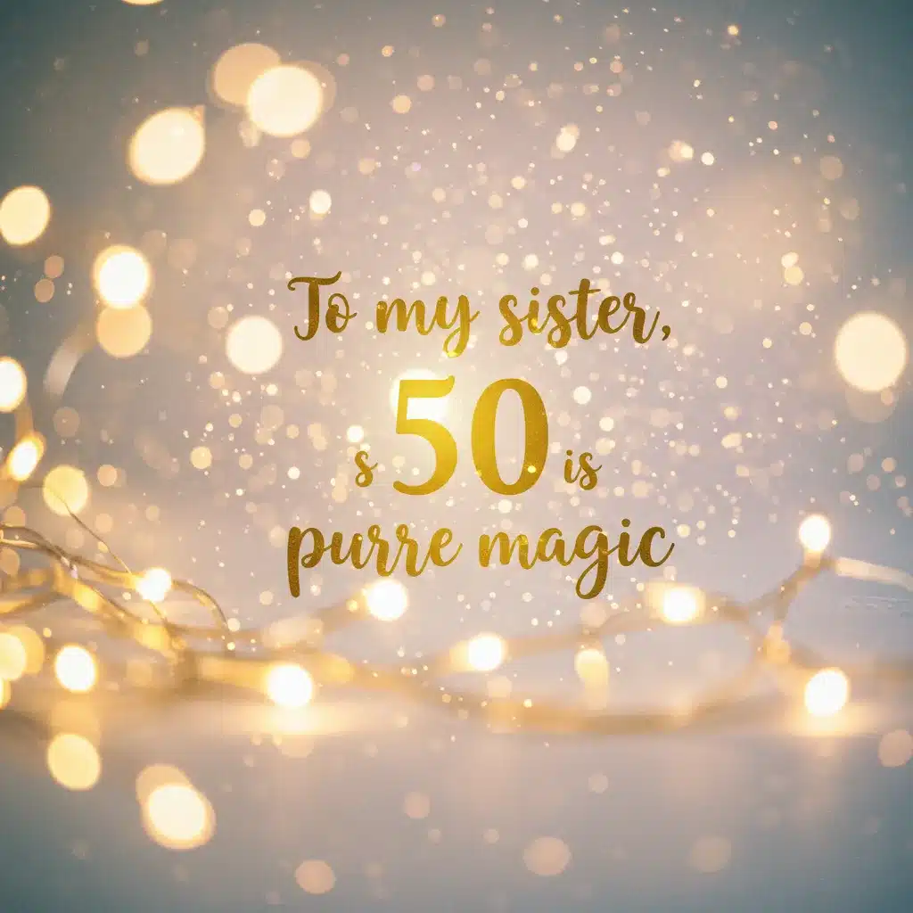 50th Birthday Wishes for Sister