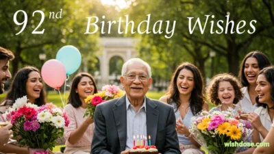 92nd birthday wishes