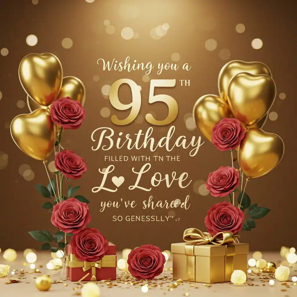 95th Birthday Wishes for Aunt