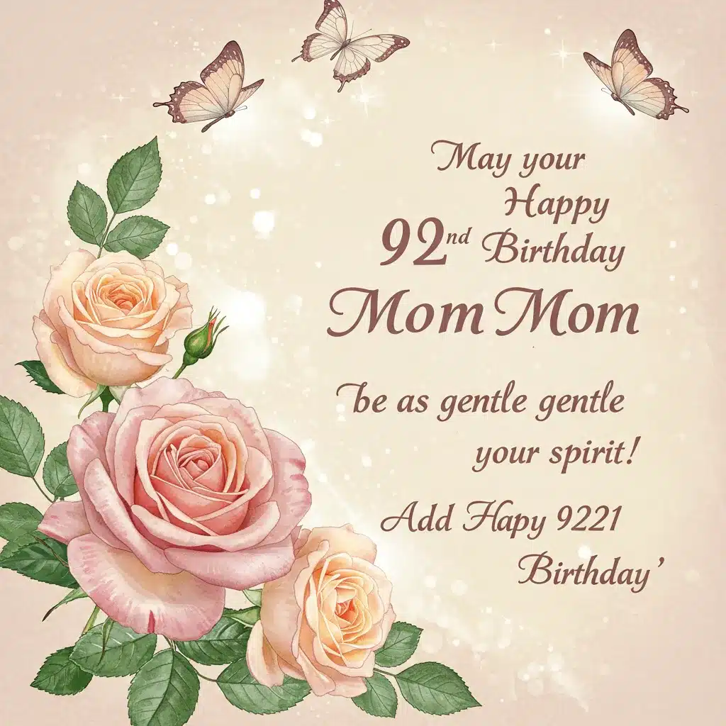 Happy 92nd Birthday, Grandma Wishes