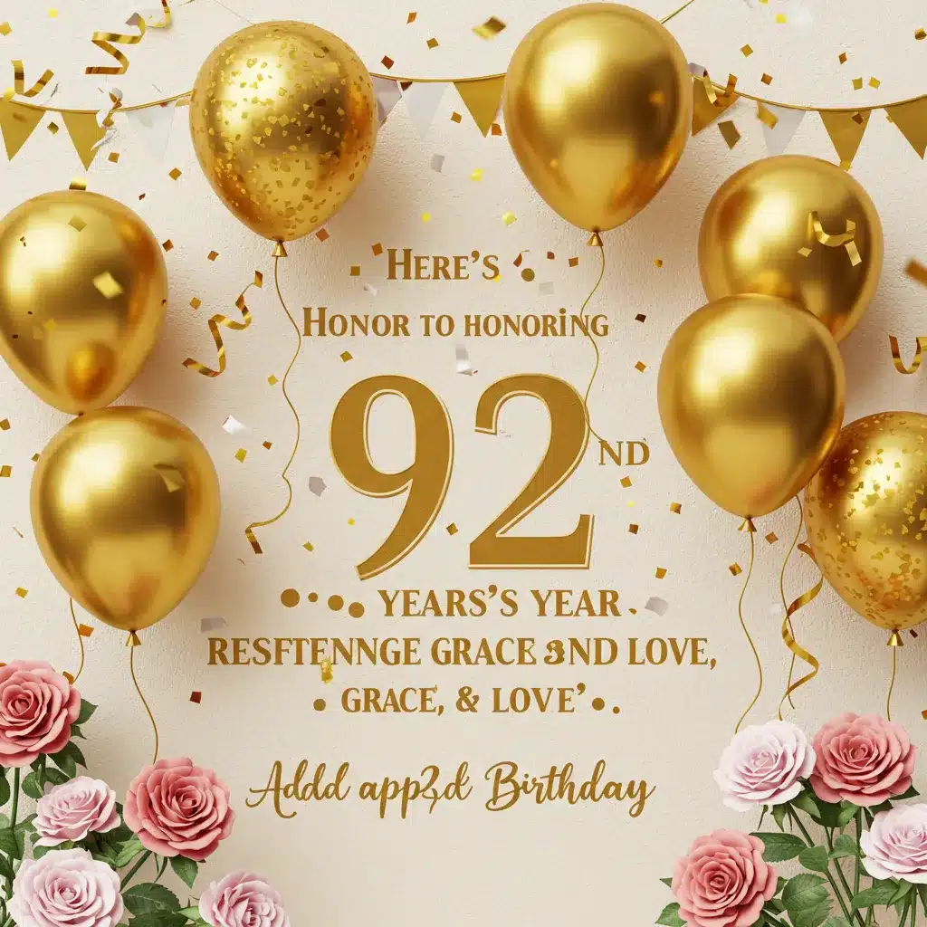 Happy 92nd Birthday Wishes